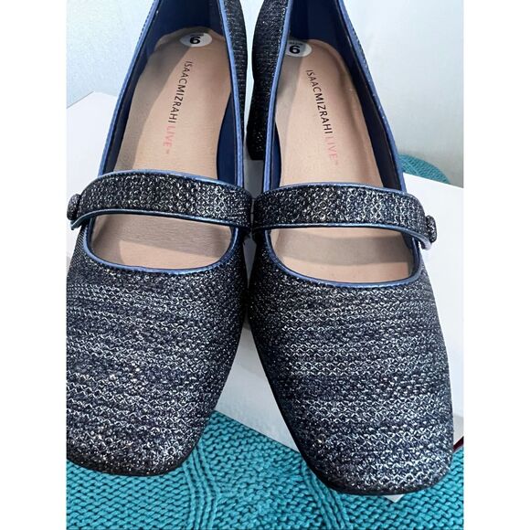 Isaac Mizrahi Navy Metallic Mary Jane 6M - Picture 5 of 9